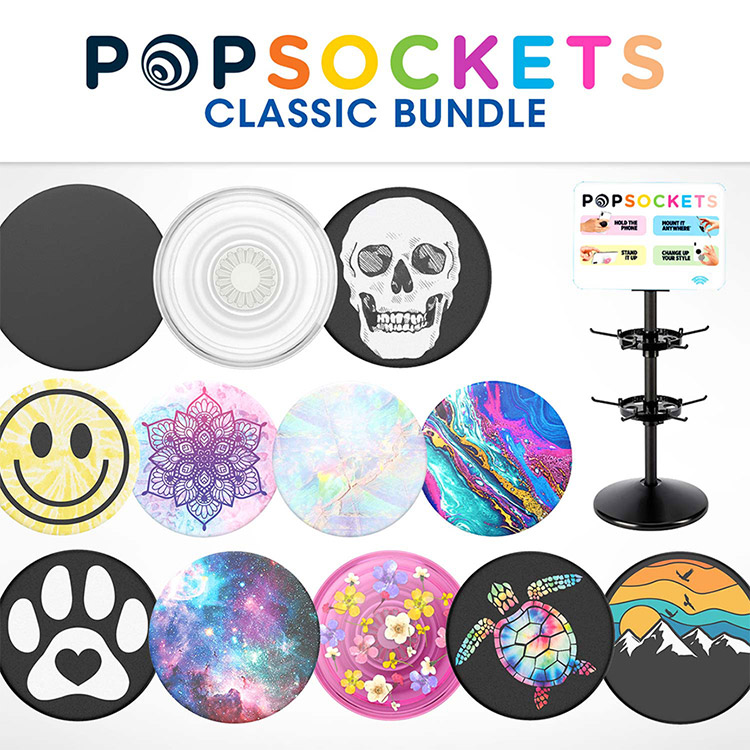 Picture of PopSockets Classic Bundle w/ 72 Pieces + Free Dual Tier Spinner Display